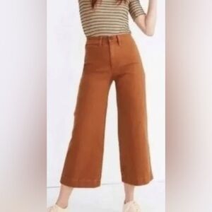 Madewell Women’s Slim Emmett Wide Leg Crop Pants 25